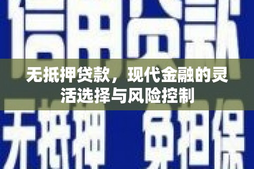 峄城无抵押贷款，现代金融的灵活选择与风险控制