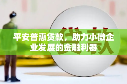峄城平安普惠贷款，助力小微企业发展的金融利器